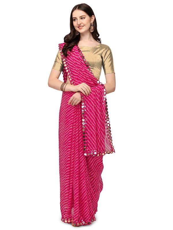 Leriya Mirror 01 Fancy Designer Ethnic Wear Chiffon Saree Collection